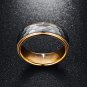 Hexagon Silver Gray Color Tungsten Carbide Men's Ring