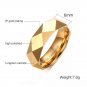 High Polished Three Colors 6mm Tungsten Carbide Ring
