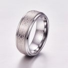8mm Plating Laser Personalized Knot Brushed Tungsten Carbide Ring