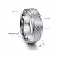 8mm Plating Laser Personalized Knot Brushed Tungsten Carbide Ring