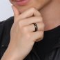 6mm Black with Gold Unisex Tungsten Carbide Ring
