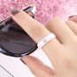 Bling CZ Stone Pink Ceramic Women's Ring