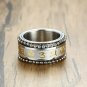 Embossed Sanskrit Mantra Character Vintage Style Tibetan Spinner Ring