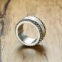 Embossed Sanskrit Mantra Character Vintage Style Tibetan Spinner Ring