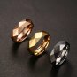 High Polished Rhombus Cut 8mm Tungsten Carbide Ring