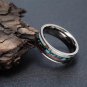 8mm Mens Wedding Ring Natural Genuine Deer Antler Wood Inlay Titanium Ring
