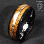 8mm Hawaiian Koa Wood Inlay Tungsten Carbide Ring