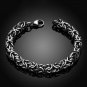 Cool 8mm Silver Plated Twisted 316L Stainless Steel Men's Bracelet