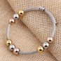 Spring Wire Line Colorful Beads Stainless Steel Stretch Bracelet