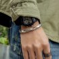 Letter Engraved Stainless Steel Vikings Cuff Bracelet