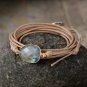 Rope Wrap Natural Stones Labradorite Boho Long Handmade Bracelet