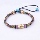 Metal Switch Luck Bead Eight Strands of Rope Bracelet