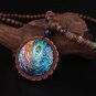 New Design Peacock Feather Ethnic Handmade Sandalwood Long Sweater Necklace