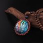 New Design Peacock Feather Ethnic Handmade Sandalwood Long Sweater Necklace