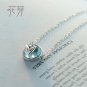 Mermaid Foam Bubble Design Crystal 925 Sterling Silver Necklace