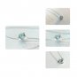 Mermaid Foam Bubble Design Crystal 925 Sterling Silver Necklace