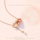 100 Languages I Love You Angel Eye Pendant Necklace