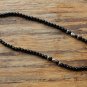 Mens Tribal Style 6mm Stone Beads Skull Charm Necklace