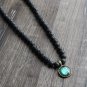 Vintage Nature Volcanic Lava Stone Beads Twelve Constellations Pendant Necklace