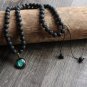 Vintage Nature Volcanic Lava Stone Beads Twelve Constellations Pendant Necklace