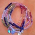 Crystal Chakra Bracelet with Swarovsky Medal
