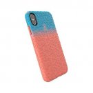 For iPhone Xs Max Case Candy Shell Navigate Teal Ombre Apricot Peach