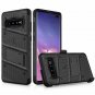 For Galaxy S10 Plus Case Military Grade Drop with Kickstand Holster Black/Black