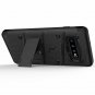 For Galaxy S10 Plus Case Military Grade Drop with Kickstand Holster Black/Black