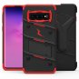 For Galaxy S10 Plus Case Military Grade Drop with Kickstand Holster Black/Red