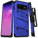 For Galaxy S10 Plus Case Military Grade Drop with Kickstand Holster Blue/Black