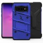 For Galaxy S10 Plus Case Military Grade Drop with Kickstand Holster Blue/Black