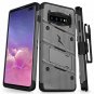 For Galaxy S10 Plus Case Military Grade Drop with Kickstand Holster Gray/Black