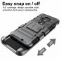 For Moto G7 Rugged Clear Case Poetic FullBody Hybrid Shockproof Holster Black