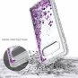 For Samsung Galaxy S10e Case Glitter Liquid Sparkle Waterfall Shockproof Purple