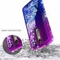 For Motorola Droid Turbo 2 Case Glitter Liquid Quicksand Waterfall Purple/Blue