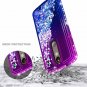 For Motorola Droid Turbo 2 Case Glitter Liquid Quicksand Waterfall Purple/Blue