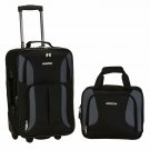 The Traveler Luggage 2 Piece Set Is PerfectThis Beautiful Deluxe Black/Gray