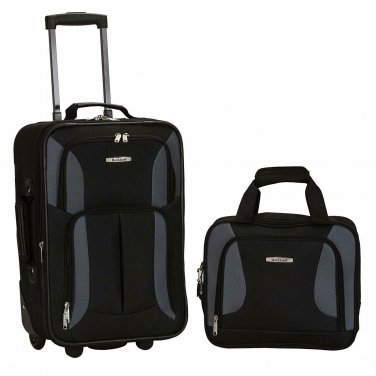 The Traveler Luggage 2 Piece Set Is PerfectThis Beautiful Deluxe Black/Gray