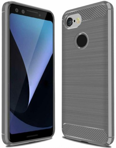 For Google Pixel 3 Case TPU Shock Absorption Technology Raised Bezels Gray