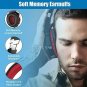 Headset Gaming PS4, PC, Xbox  for Laptop Mac Nintendo Switch Games Surround Red