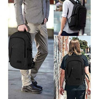 Laptop Backpack Travel Computer Bag Anti Theft Water Resistant College Black