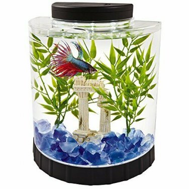 Aquarium Tetra LED Half Moon B, Betta Fish Tank Capacity 1.1 gallons
