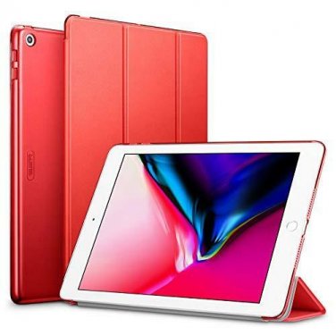 The Apple iPad Case New Lightweight Smart Trifold Stand Microfiber Lining Red