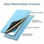 The Apple iPad Case New Lightweight Smart Trifold Stand Microfiber Lining Bleu