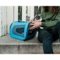 Pet Luxury Sided Carrier Airline Approved Travel Portable Kennel Blue