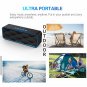 Wireless Bluetooth Speaker Outdoor Portable Stereo Speaker HD Audio Bass Blue