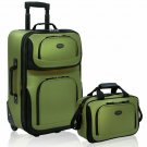 Luggage Set 14Inch and 21Inch Rio Two Piece Expandable Carryon polyester lining