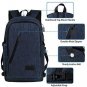 Laptop Backpack Travel Computer Bag Anti Theft Water Resistant College Navy