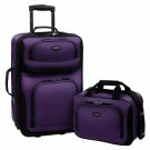 Luggage Set 14 Inch and 21Inch Rio Two Piece set luxurious Expandable Polyester