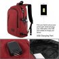 LaptopTravel Bag Theft Durable School Bag Lightweight Charging Port Red